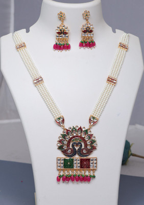 Harsha Creation Alloy Gold-plated Gold Jewellery Set(Pack of 1)