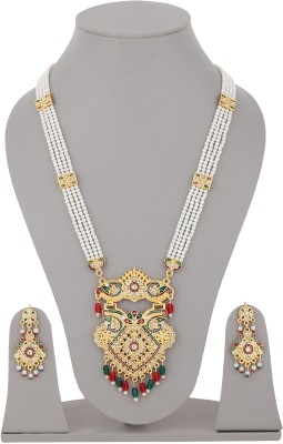 Arti creations Brass, Stone, Mother of Pearl, Alloy Gold-plated Multicolor Jewellery Set(Pack of 2)