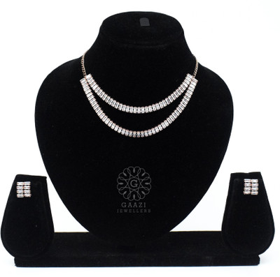 Gaazi jewellers Brass Gold-plated Rose Gold Jewellery Set(Pack of 1)