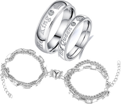 Thrillz Stainless Steel Silver Silver Jewellery Set(Pack of 1)