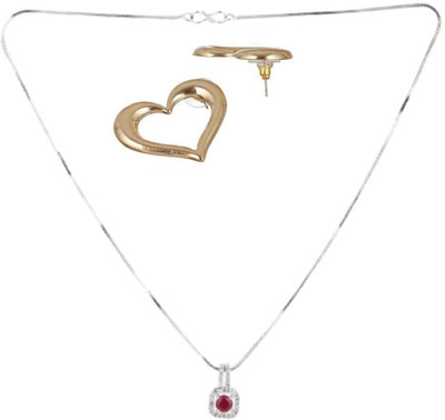SRK Fashions Alloy Maroon, Gold Jewellery Set(Pack of 1)