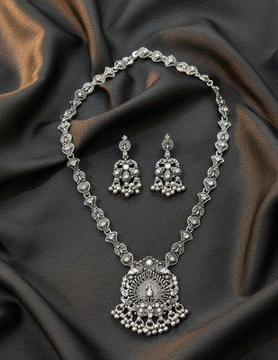 lmr threads Oxidised Silver Black Jewellery Set(Pack of 1)