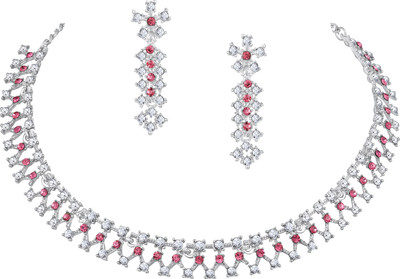 Atasi International Alloy Silver, Pink Jewellery Set(Pack of 2)