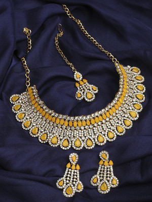 VATSALYA creation Alloy Gold-plated Yellow Jewellery Set(Pack of 1)