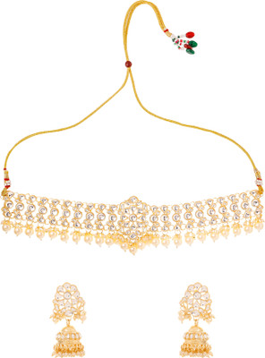 YELLOW CHIMES Brass Gold-plated Gold Jewellery Set(Pack of 1)