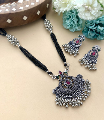 Vacker Alloy Silver Silver Jewellery Set(Pack of 1)