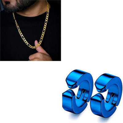 MAATRCHAAYA Stainless Steel Gold-plated, Sterling Silver Gold, Blue Jewellery Set(Pack of 2)