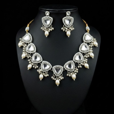 Rajasthankundan Alloy Gold-plated Multicolor Jewellery Set(Pack of 1)