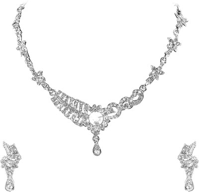 AK JEWEL STORES Alloy Silver Jewellery Set(Pack of 1)