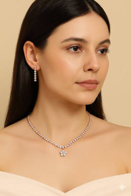 DHANGAR ENTERPRISE Alloy Gold-plated Rose Gold Jewellery Set(Pack of 1)