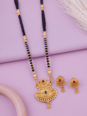 house of common Brass Gold-plated Gold Jewellery Set(Pack of 1)