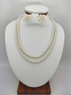 Classique Mother of Pearl Gold-plated White Jewellery Set(Pack of 1)