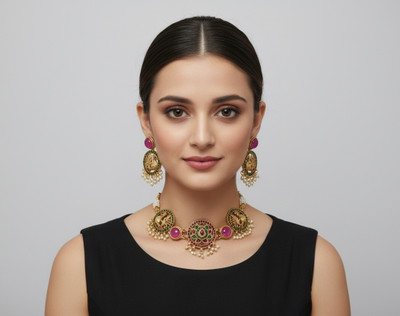 Defashions Alloy Gold-plated Multicolor Jewellery Set(Pack of 1)