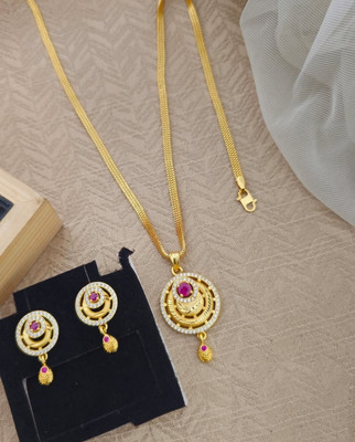 Dreamish Imitation Brass Gold-plated Gold Jewellery Set(Pack of 3)