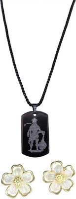 Gauri Fashions Stone Black, Silver Jewellery Set(Pack of 1)