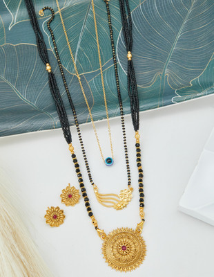 YEMBON Brass Gold-plated Gold Jewellery Set(Pack of 1)