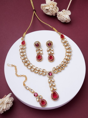 JEWELS GURU Alloy Gold-plated Multicolor Jewellery Set(Pack of 1)