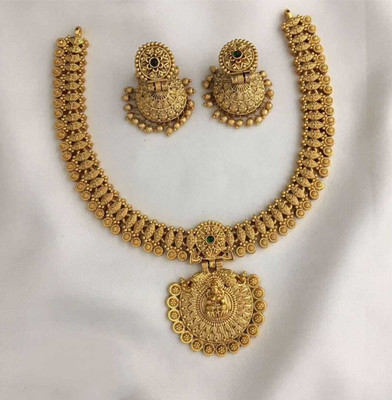 Joyful Alloy Gold Jewellery Set(Pack of 1)