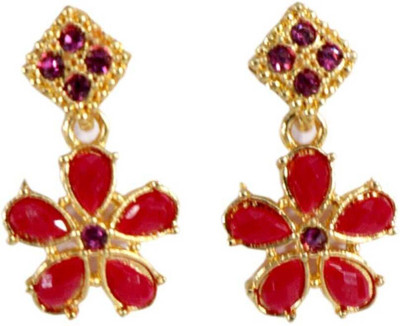 YOGITACREATIONS Stone Gold-plated Red, Gold Jewellery Set(Pack of 1)