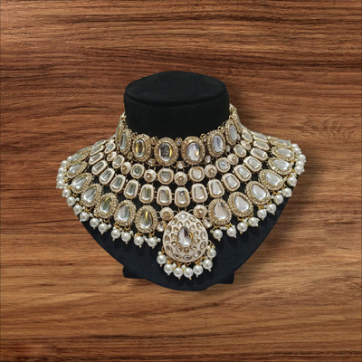 Kanku And Radha Alloy Silver Jewellery Set(Pack of 1)