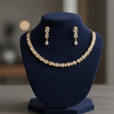 Amoha Lifestyle Alloy Gold-plated Gold Jewellery Set(Pack of 2)