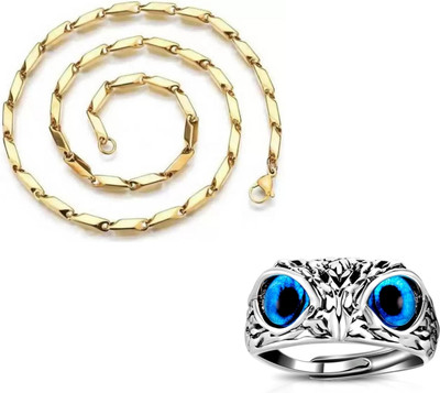 MAATRCHAAYA Alloy Sterling Silver, Gold-plated Gold, Blue, Silver Jewellery Set(Pack of 1)