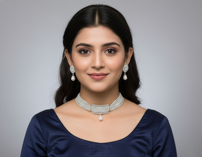 Shifa Enterprises Alloy Silver Jewellery Set(Pack of 1)