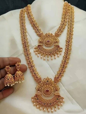 SSS ARTS Alloy Gold-plated Gold Jewellery Set(Pack of 1)