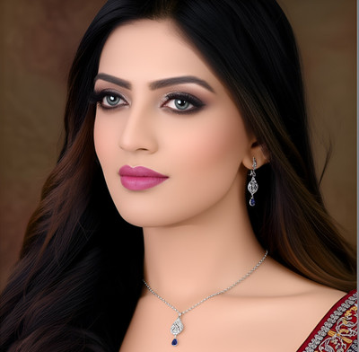 CHANDIYA Sterling Silver Red Jewellery Set(Pack of 2)