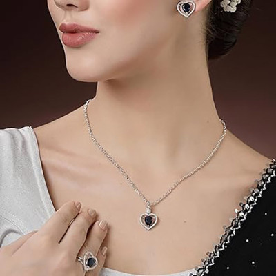 JIYANSHI ENTERPRISE Alloy Silver Silver Jewellery Set(Pack of 1)