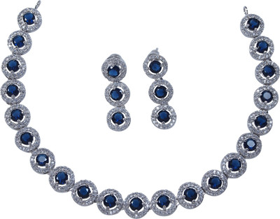 joy of jewels Alloy Blue Jewellery Set(Pack of 1)
