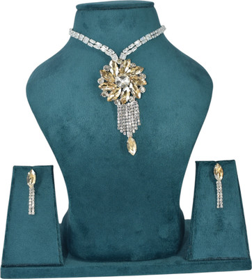 Dmc Alloy Silver, Brown Jewellery Set(Pack of 1)