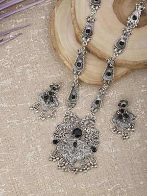 Anamya Collections Alloy Black Jewellery Set(Pack of 1)