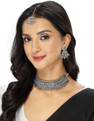 Sukkhi Alloy Silver Silver Jewellery Set(Pack of 4)