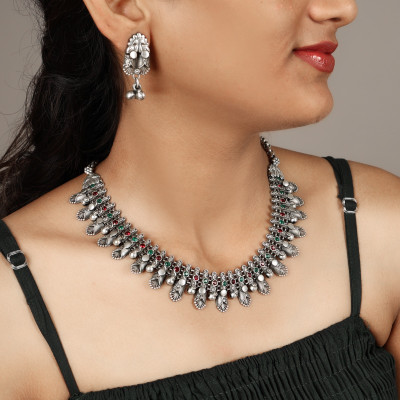 MACSOAXJEWELS Brass Multicolor Jewellery Set(Pack of 1)