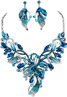 Gehney joy of jewels Stainless Steel Silver Blue Jewellery Set(Pack of 2)
