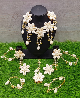 kalp creations Shell White Jewellery Set(Pack of 1)