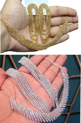 arish Alloy Silver Silver, Gold Jewellery Set(Pack of 1)
