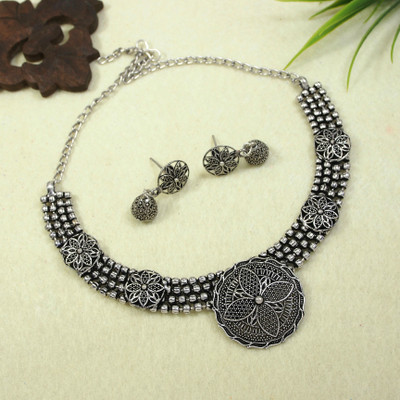 joy of jewels Alloy Silver Jewellery Set(Pack of 1)