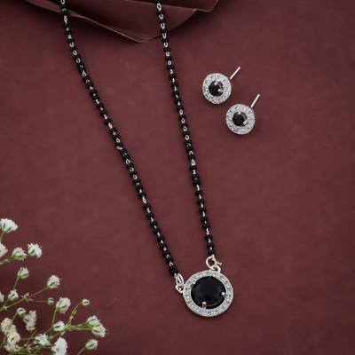 JETWAL Alloy Gold-plated Black Jewellery Set(Pack of 1)