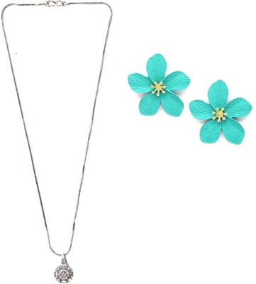 asthacollection Stone Silver, Blue Jewellery Set(Pack of 1)