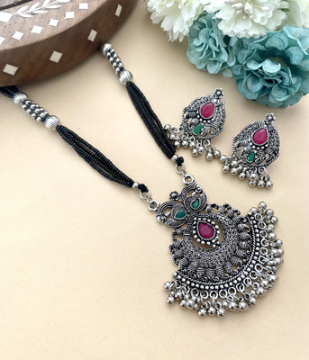 Vacker Alloy Silver Silver Jewellery Set(Pack of 1)