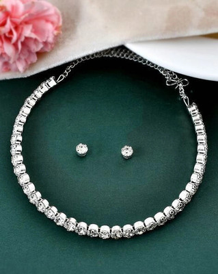 V.V. Sons Alloy Sterling Silver Silver Jewellery Set(Pack of 1)