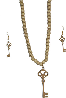 GR8 BUNCH Wood Brown Jewellery Set(Pack of 1)