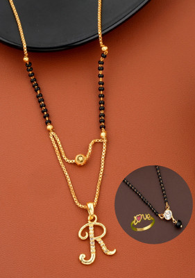 Vraj india Brass, Alloy Gold-plated Gold, Black Jewellery Set(Pack of 1)