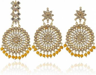 D.B.Z. Metal Yellow Jewellery Set(Pack of 1)
