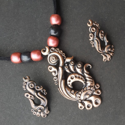 ichchhapuron Clay Copper, Black Jewellery Set(Pack of 1)