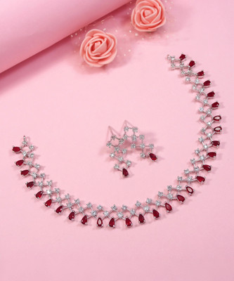 joy of jewels Alloy Red Jewellery Set(Pack of 1)