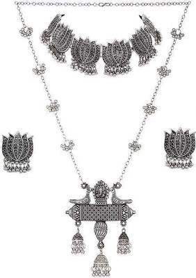Samridhi DC Oxidised Silver Silver Jewellery Set(Pack of 2)