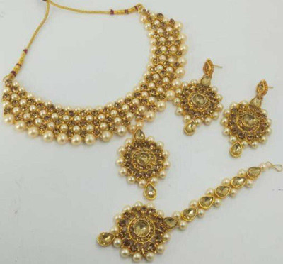 AR jewell Alloy Gold Jewellery Set(Pack of 1)